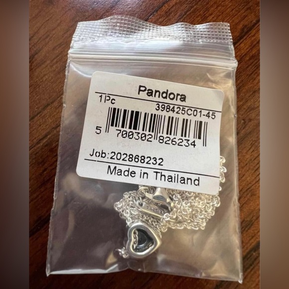 Authentic Pandora Sparkling Elevated Heart Necklace S925 ALE Sterling Silver NEW - Picture 3 of 10